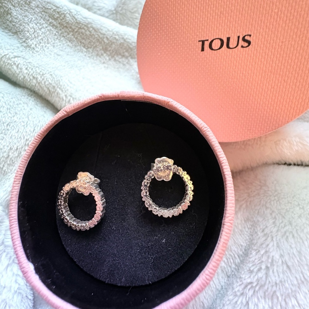 TOUS SILVER EARRINGS Disco Medium